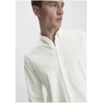 hessnatur Herren Oxford Hemd Regular aus Bio-Baumwolle - weiß - Größe L (41/42)
