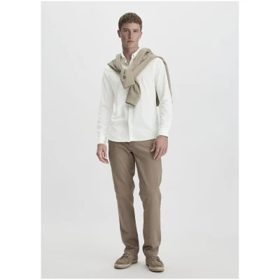hessnatur Herren Oxford Hemd Regular aus Bio-Baumwolle - weiß - Größe L (41/42)