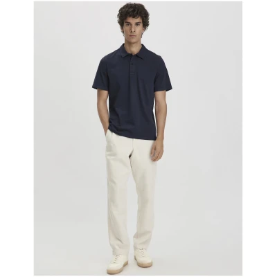 hessnatur Herren Polo Regular aus Bio-Baumwolle - blau - Größe 46