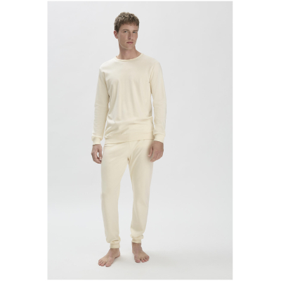 hessnatur Herren Pyjama Regular PURE NATURE aus Bio-Baumwolle - natur - Größe 46