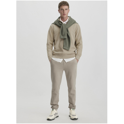 hessnatur Herren Sweathose TRIAS Relaxed aus Bio-Baumwolle - beige - Größe 46