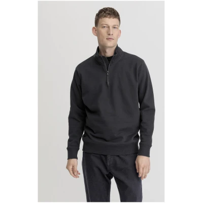 hessnatur Herren Troyer Regular aus Bio-Baumwolle - schwarz - Größe 48