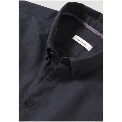 hessnatur Herren Twill Hemd Regular aus Bio-Baumwolle und Tencel™ Lyocell - blau - Größe XS (37/38)