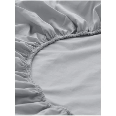 hessnatur Jersey Spannbettlaken aus Bio-Baumwolle - grau - Größe 90-100x200 cm