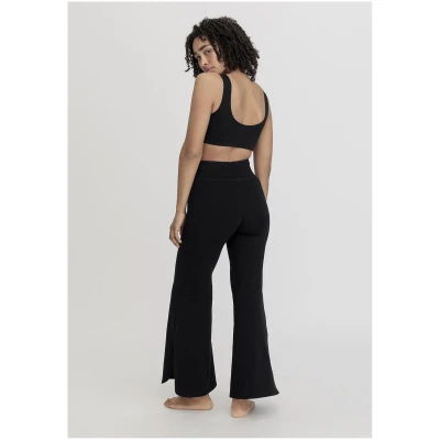 hessnatur Loungewear Hose Flared Medium Cut ACTIVE LIGHT aus Bio-Baumwolle - schwarz - Größe 34