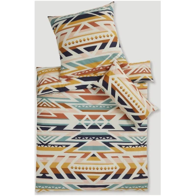 hessnatur Renforcé Bettwäsche-Set ANDES aus Bio-Baumwolle - braun - Größe 135x200 / 40x80 cm