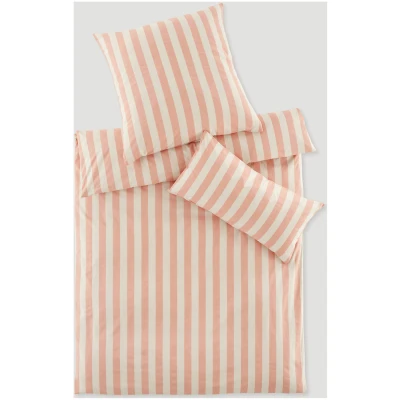 hessnatur Renforcé Bettwäsche-Set CANNES aus Bio-Baumwolle - orange - Größe 155x220 / 40x80 cm