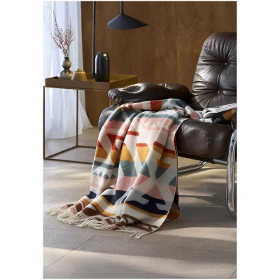 hessnatur Woll-Plaid ANDES aus Bio-Merinowolle - braun - Größe 130x180 cm