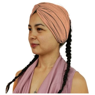 körber mode breites Stirnband aus Bio Leinen Jersey Twist gerafftes Haarband Übergang Frühjahr