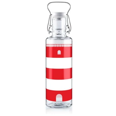 soulbottles soulbottle 0,6l · Glastrinkflasche im Leuchtturm-Design · "lighthouse"