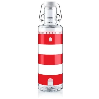 soulbottles soulbottle 0,6l · Glastrinkflasche im Leuchtturm-Design · "lighthouse"