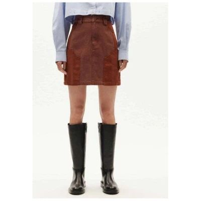 thinking mu Herringbone Neel Skirt - Damen Minirock