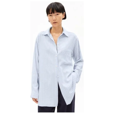 ARMEDANGELS MAALGAA LINO STRIPED - Damen Bluse aus Leinen-Mix