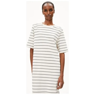 ARMEDANGELS XELINAA FINE STRIPE - Damen Heavyweight Jerseykleid aus recyceltem Baumwoll Mix