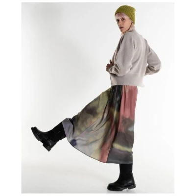 Alma & Lovis Maxi-Rock mit Allover-Print aus Viskose (LENZING ECOVERO) | Painting Rock
