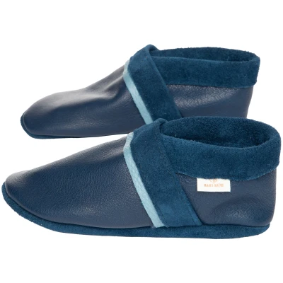 Baby und Kinder Hausschuhe Krabbelschuhe "Linie Paloma" blau Gr.18/19