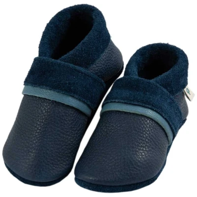 Baby und Kinder Hausschuhe Krabbelschuhe "Linie Paloma" blau Gr.20