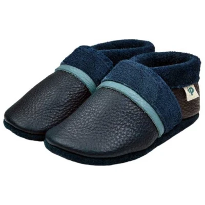 Baby und Kinder Hausschuhe Krabbelschuhe "Linie Paloma" blau Gr.20