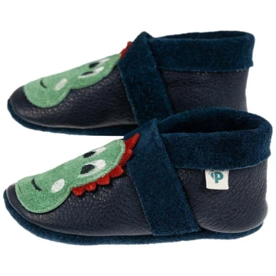Baby und Kinder Lederpuschen Krabbelschuhe Drache distel/inka Gr.18/19