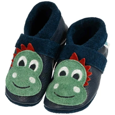 Baby und Kinder Lederpuschen Krabbelschuhe Drache distel/inka Gr.18/19