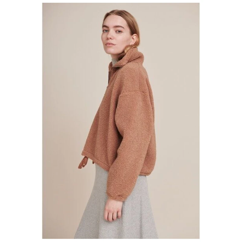Basic Apparel Troyer - Rigita Zip Sweat - aus recyceltem Polyester