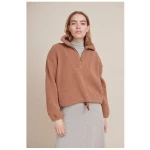Basic Apparel Troyer - Rigita Zip Sweat - aus recyceltem Polyester