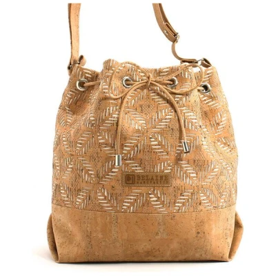 Belaine Manufaktur Hellbraune Handtasche aus Korkstoff