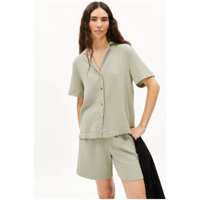 Bluse Kurzarm Maaite Musselin Grün