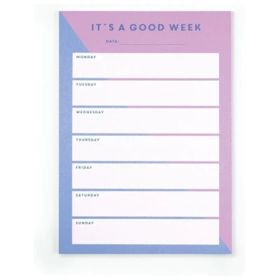 Bow & Hummingbird Notizblock "It's a good Week" aus Recyclingpapier