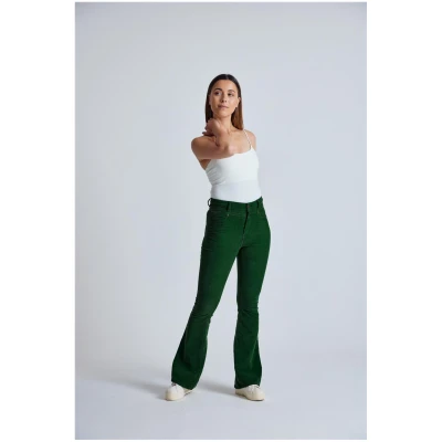 Cord-Schlaghose High Waist Skinny Modell: Mavis