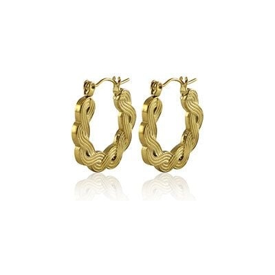 Creolen mit Zopfmuster, Cool & Schick in 22mm von Elektropulli