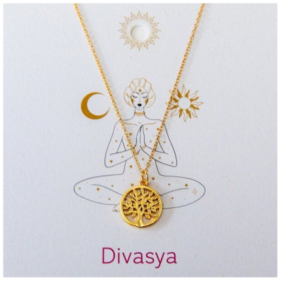 Divasya Gold-Halskette Lebensbaum