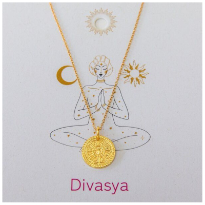 Divasya Gold-Halskette Om Mantra