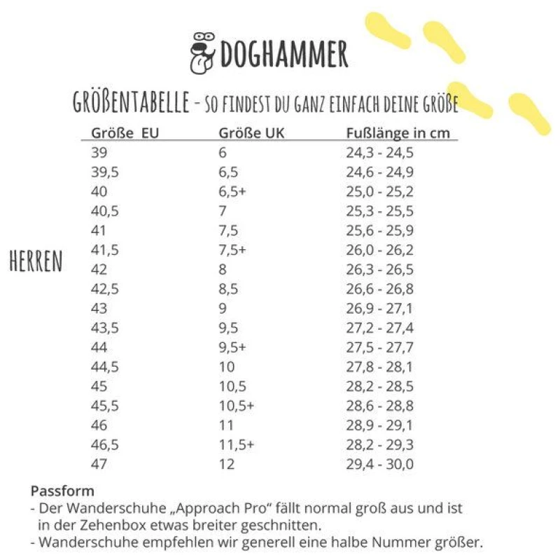 Doghammer Wanderschuh Herren aus Leder und Wolle - Approach Pro Wool