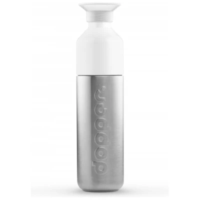 Dopper - Dopper Solid Steel - Trinkflasche Gr 490 ml grau/weiß