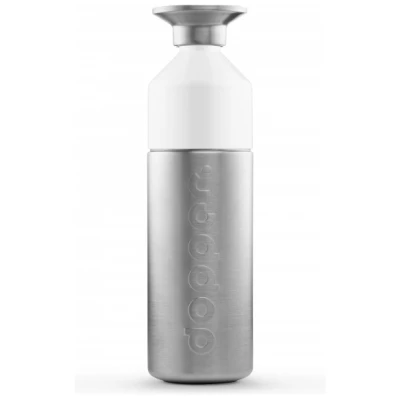 Dopper - Dopper Steel - Trinkflasche Gr 800 ml grau/weiß