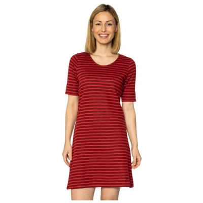 Elkline Damen Kleid Makemyday | Streifen Kurzarm Jerseykleid Sweatkleid