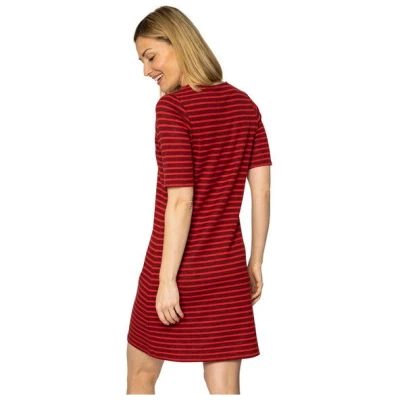Elkline Damen Kleid Makemyday | Streifen Kurzarm Jerseykleid Sweatkleid