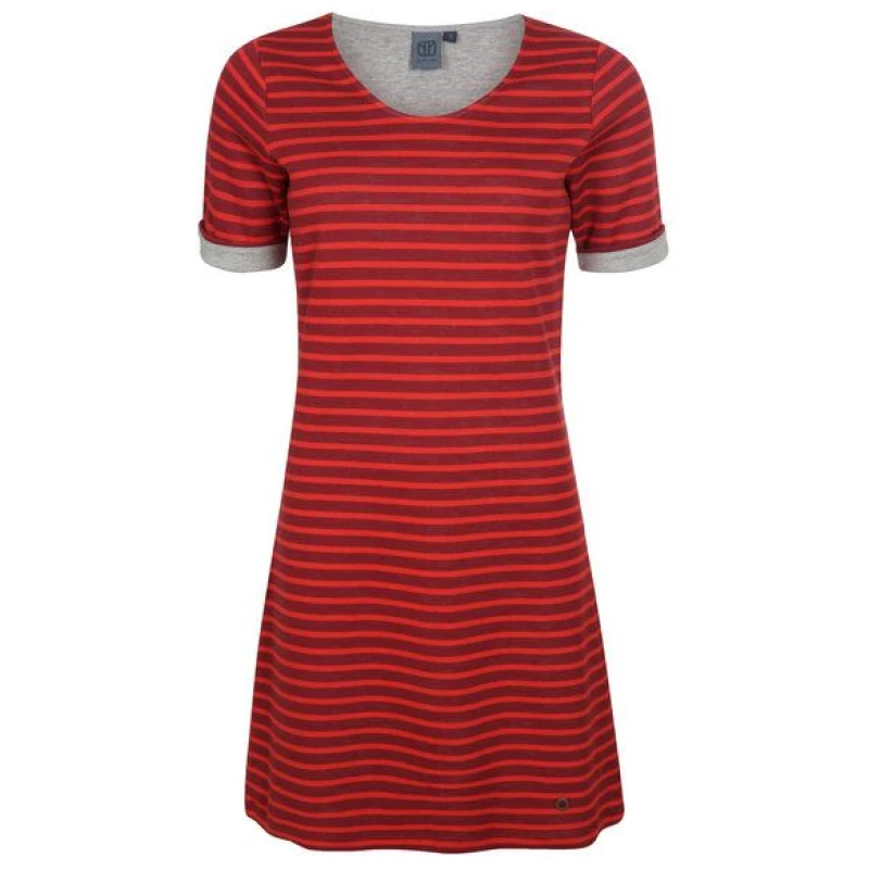 Elkline Damen Kleid Makemyday | Streifen Kurzarm Jerseykleid Sweatkleid