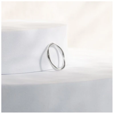 Eppi Silberner gewellter Ring Jax