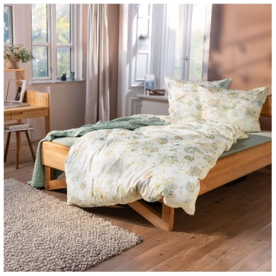 Feinbiber-Bettwäsche-Garnitur aus reiner Bio-Baumwolle, 2-tlg, multicolor 80 x 80 + 135 x 200 cm