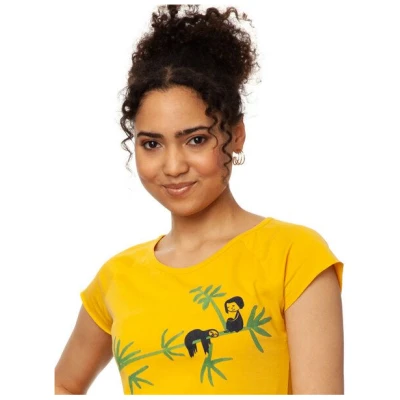 FellHerz Damen T-Shirt Faultier sunshine