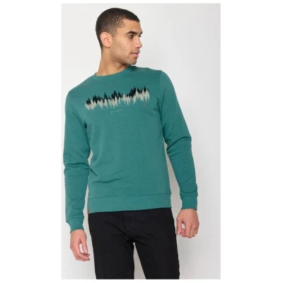 GREENBOMB Nature Forest Run Wild - Bequemes Sweatshirt aus Bio-Baumwolle / hochwertiger Print / GOTS / Fair & Vegan