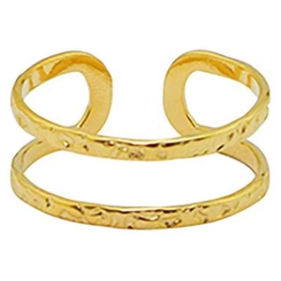 Größenverstellbarer BOHO DOUBLE Ring ca. ⌀ 17 - 19mm von Elektropulli