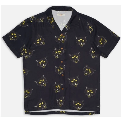 Hemd Arvid The Cat Hawaii Grau