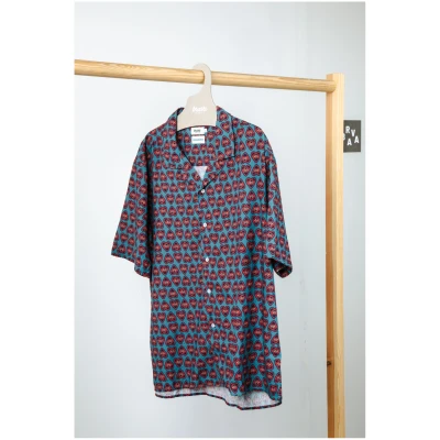 Hemd Asis Percales Heart Aloha Blau