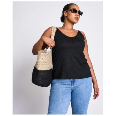 JAN N JUNE Top TRIANGLE LINEN