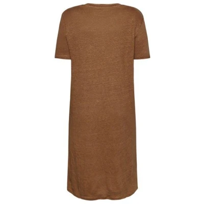 KnowledgeCotton Apparel Bio-Leinen T-Shirt Kleid GOTS/Vegan