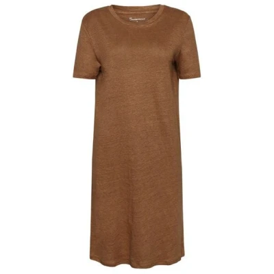 KnowledgeCotton Apparel Bio-Leinen T-Shirt Kleid GOTS/Vegan