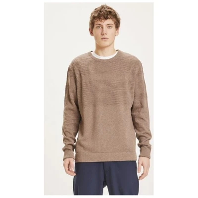 KnowledgeCotton Apparel Strickpullover FIELD Bobble Knit aus Bio-Baumwolle